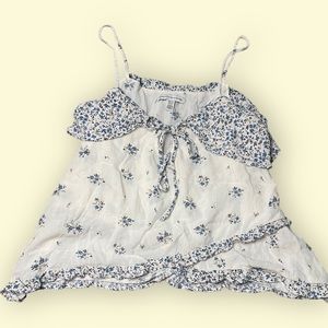 American Eagle Outfitters Flower Hobo Tank Top Extra Small